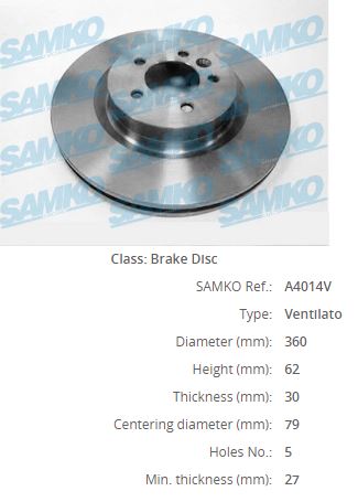 FRD-DDF1434C-1 Fren Diski On Landrover Range Rover Sport-Discovery Iv / 2.7 D-3.0 D-3.0 Td-3.6 D-4.2-4.4-5.0 V8