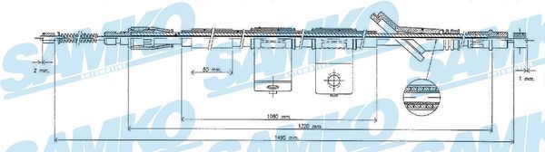 CAV-2702601 Tel Fren Arka Sol-(Hyundai  Atos 99/05 )