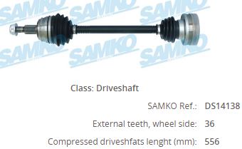 VW-8001 Komple Aks Sol On Volkswagen Golf Iv (1j1) 1.6i Uzunluk 555mm 1997-2005