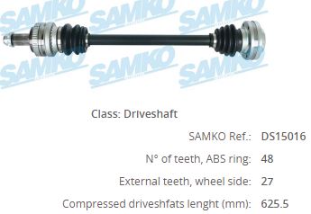BM-8007A Komple Aks Sol-Sag Arka Bmw 3 Serisi (E36) 3.16 I Absli 48 Dis Uzunluk 615mm 1991-1998