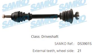 RN-8005 Komple Aks Sol On Renault R9 (L42) 1.4 Uzunluk 632,7 Mm 1985-2000