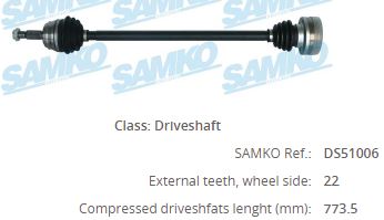 VW-8141 Komple Aks Sag On Uzunluk 760mm Volkswagen Polo Classic 1.6 M-T 1995-2001 / Seat Ibiza Ii 1.3 - 1.4 - 1.6 M-T 1993-2002 / Cordoba 1.6 M-T 1993-2002