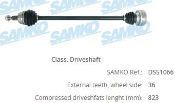VW-8002 Komple Aks Sag On Volkswagen Golf Iv (1j1) 1.6i Uzunluk 822mm 1997-2005