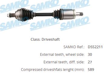 BM-1005 Aks Kafasi Sol-Sag Arka Dis 30x27x64,8 Uzunluk 144,5mm Bmw X5 (E53) 3.0i - 3.0 D - 4.4i 2000-2007