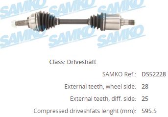 RV-8003 Komple Aks Sag On Land Rover Freelander (Ln) 2.0 Td Uzunluk 596mm 1998-2007