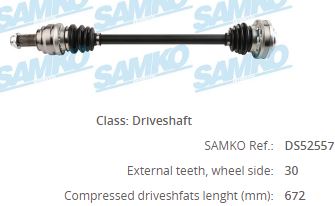 BM-8045 Komple Aks Sag Arka Uzunluk 665mm Bmw 320 D (E90) 2005-2011