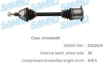 VW-8041 Komple Aks Sol On Uzunluk 479,5mm Vw Golf Vii (5g1) 2.0 Tdi A-T Dsg 13-/ Passat (362) 2.0 Tdi A-T 10-14/ Caddy Iv (Saa) 2.0 Tdi A-T 15-/ Cc B7 (358) 2.0 Tdi A-T 12-16 /Audi A3 (8v1) 2.0 Tdi A-T 12-16