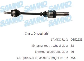 GKN-304500 Sag Aks 881mm Vw Transporter T5 1.9 Tdi