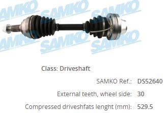 GKN-304545 Sag Sol On Aks Vw Audi Porsche