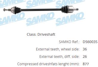 VW-8085 Komple Aks Sag On Uzunluk 879mm Volkswagen Golf V 1.6i A-T 6 Ileri 2003-2009 / Golf Vi 1.6i A-T 2008-2013