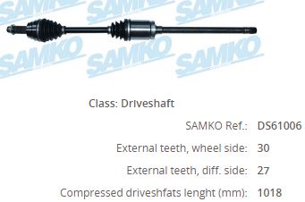BM-8006 Komple Aks Sag On Bmw X5 (E70) 3.0 D Uzunluk 1020 Mm 2007-2012