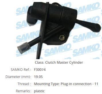 HAT-3060024 Debriyaj Ust Merkezi (Ford  Fiesta Ka 1.3 1.4 98-)