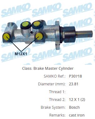 261821 Fren Anamerkez Aluminyum 23,8 Mm Renault Master Ii 2.5 D - 2.5 Dci 1998-2010