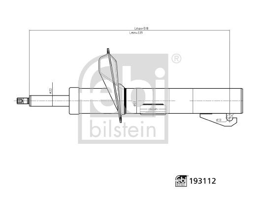 SCHS-290 839 Amortisor On Sag Transit Connect Van Kombi Gazli Butun Sasiler