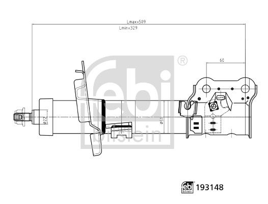 MON-G8288 Amortisor On Sag  (Ford  Fiesta 12- Courier 14- B-Max 12- )