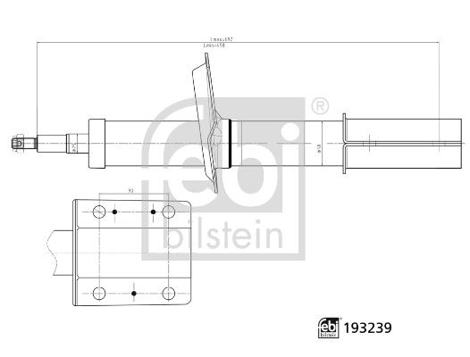 FEBI 199713 Amortisor On Sag/Sol [Gazli] Ducato Iii-Boxer Iii-Jumper Iii 15q/17q 06--> Karsan Jest 10>14 Kalin Mil Cap: 28mm
