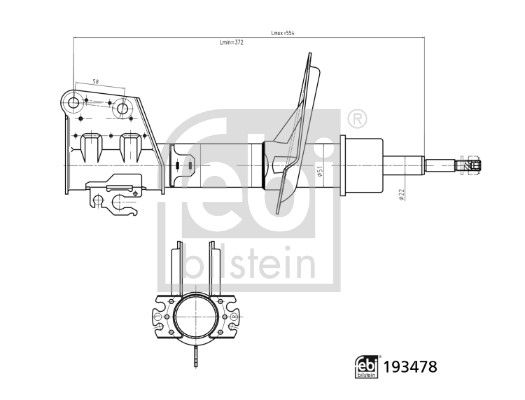 SCX-290028 Amortisor On (Fiat Doblo 1.2 1.3 Jtd 1.4 1.6 16v 01-)