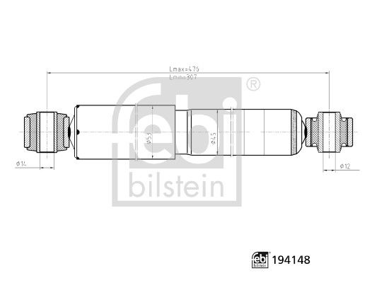BSG 90-300-031 Amortisör Arka Sag/Sol (27-C05-0 / 30-D94-0 / 311 427 (Yagli-Takozsuz) Caddy-Inca