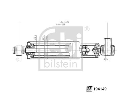 RG-BS-35031 Amortisor Burcu On Sol-Sag Alt Buyuk Opel Movano A 1.9 Dti 2001-2003