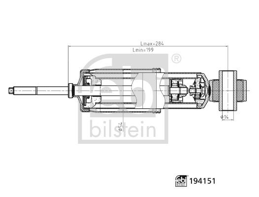 440001 Amortisor On Sol-Sag Gazli Volkswagen Transporter Iv (70xb,70xc,7db,7dw) 1.9 D 1990-2003