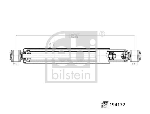 300006 Amortisor Arka Sol-Sag Gazli Mitsubishi L200 (K7t,K6t) 2.5 Td 4x4 1996-2006