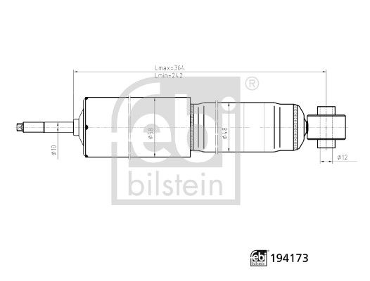 270019 Amortisor Arka Sol-Sag Gazli Mazda Bt-50 2.5 Cd 4x4 2006-