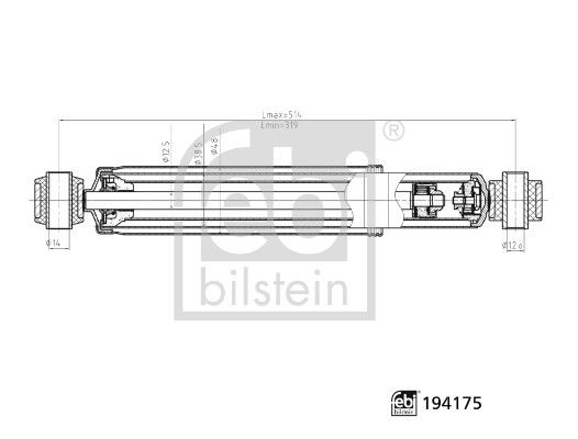 BSG 60-300-002 Amortisör Arka Sag/Sol Sprt.312,313,Lt35