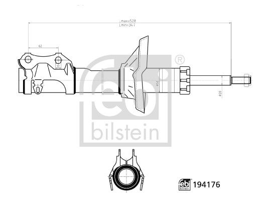 440033 Amortisor On Sol-Sag Gazli Volkswagen Polo (6n2) 1.6 1999-2001