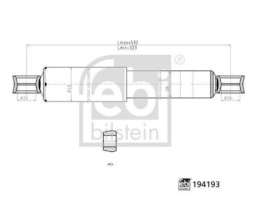 ORJINAL E620035G26 Amortisör Arka Nissan D22 2002>