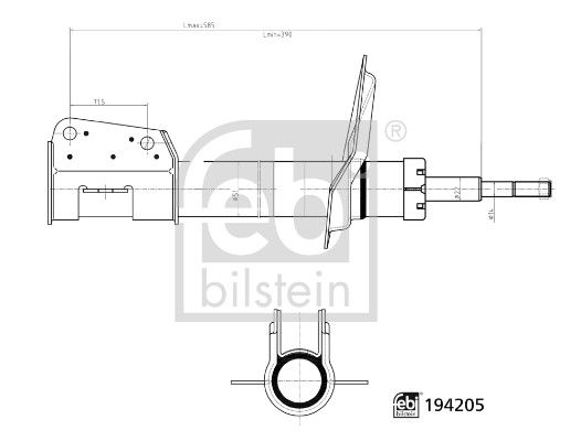 VOT-A-1058G Amortisor On Sag-Sol ( Fiat Scudo Ulysse Citroen Jumpy 96-03 Peugeot 806 Expert )