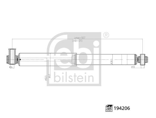 FBI-194206 Amortisor Arka (Ford  Transit V184 01-) Gazli