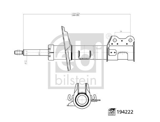 180043 Amortisor On Sol Gazli Fiat Doblo (152,263) 1.3 Mjt 2010-