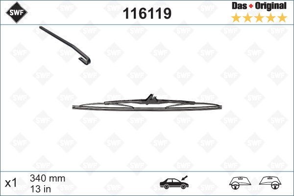 1623234380 Silecek Süpürgesi Arka  Auris-Avensis-Corolla-Land Cruiser