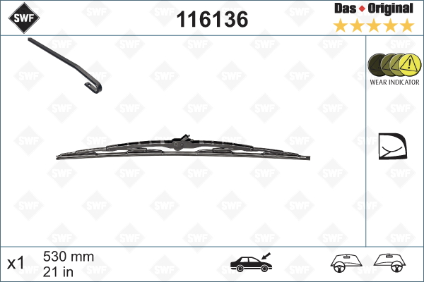 BCH 3397118400 Silecek Süpürgesi Ön Takim Tk ( 530 / 530 Mm ) Clio/Megan I