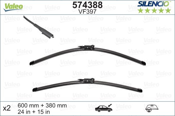 BOS-3397007292 Silecek Seti-(Aerotwin)-(600mm-380mm)-(Nissan  Qashqai 07/13 ) (Muz Tipi  Klas )