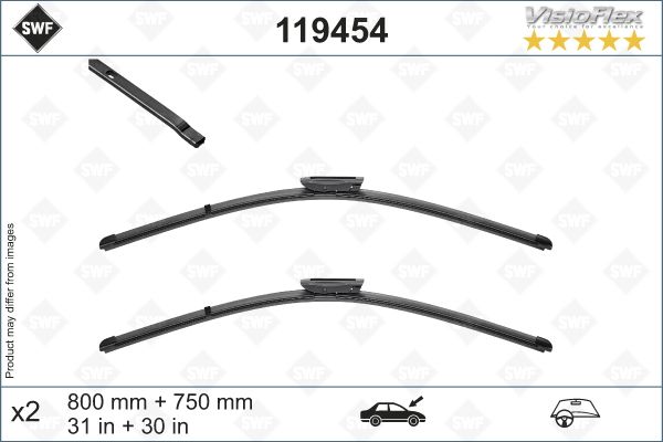 BOS-3397007428 Silecek Setii Aerotwin 800-750 Mm ( Citroen   C4 Grand Picasso  1.6 Hdi 2006 - 2007 ) (Muz Tipi  Klas )