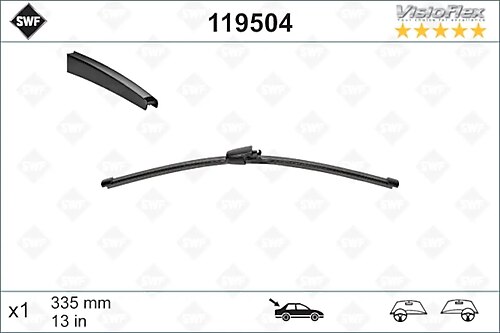 KRG-AS0030 Arka Silecek Supurgesi 325mm Golf V (1k1) / Polo (9n1) / Polo (9n3)/ Touareg (7la)/ Touareg (7p5)/ Tiguan (5n) / Bmw X3 (F25)/ Ford S-Max 2015-2018/ S-Max 2018-/ Volvo Xc60 2017-/Fabia (5j2) 2008-2011