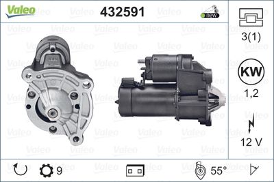 SEG 0001170004 Marş Motoru 12v 9d 1.2kw C2/C3/Berlingo/206/306/Partner