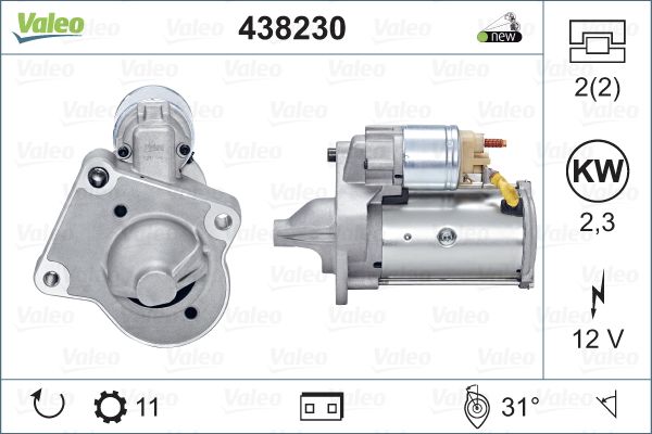 SPG-STR1111 Mars Motoru 12v 2.3kw 11 Dis Cw (Str3490) Focus Ii Iii - Mondeo Iv V / S40 S60 S80 (Dizel Start-Stoplu Araclar Icin)