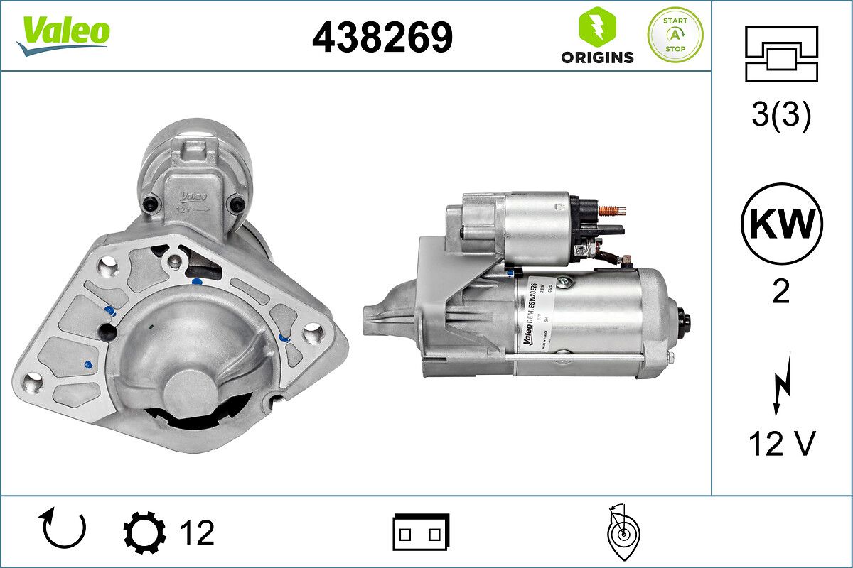 VAL-438269 Mars Motoru 12v 14 Dis 1,6 Kw ( Renault  1.6dci Megane Scenic R9m Motor )