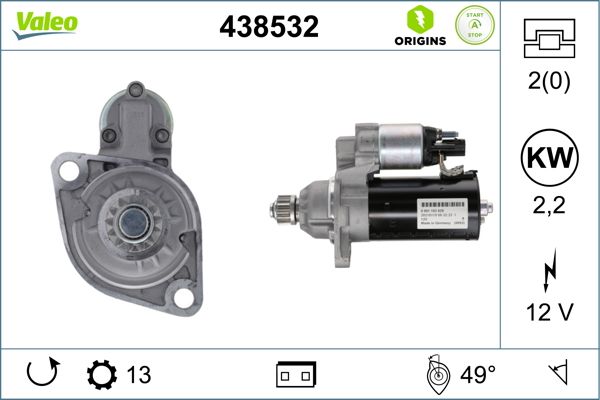 VAL-438532 Mars Motoru 2.2kw Ss Vw