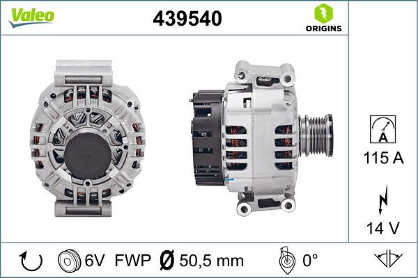 BOS-1986A00646 Alternator Mercedes Sprinter 14v 90a