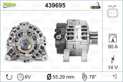 SPG-ALT1030 Alternator 12v 90a 6pk (Alt886) Partner 206 307 406 407 / Berlingo Xsara C4 C5 (Benzinli Araclar Icin)