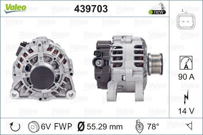 VAL-439703 Alternator 12 V 90a Citroen Nemo, Peugeot Beeper 1,4 Hdi