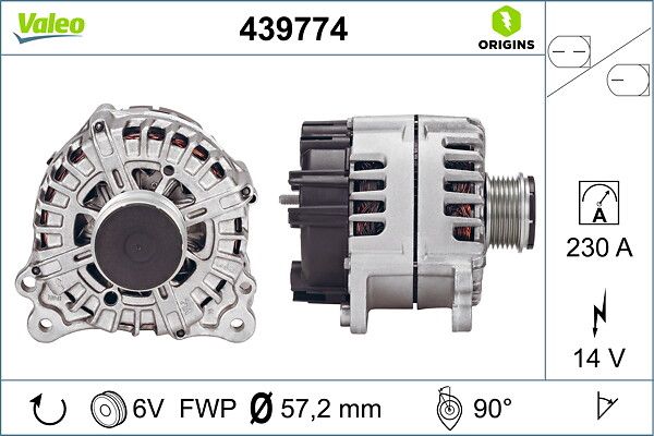 VAL 439774 Alternatör 230 Amper Touareg-Q7-Cayenne