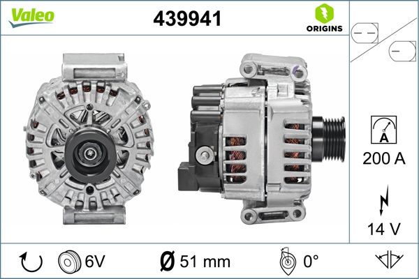 HLL-8EL 011 713-761 Alternator 12 V 220a Mercedes C Serisi W205 14- E Serisi W212 09-Vito W447 14-