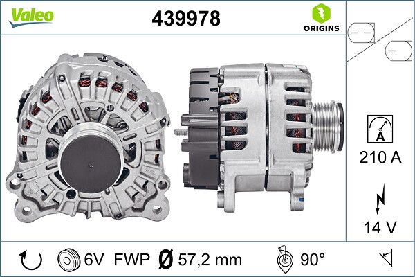 VAL-439978 Alternator 140-210a Vw Audi