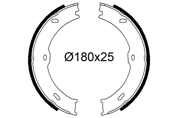 AP09710 Fren Pabuc Balata Arka Aksesuarli Mercedes Sprinter 3,5t (906) 315 Cdi 180x25 Mm 2006-2009/Sprinter 5t (906) 515 Cdi 2006-2009/Crafter 30-35 (2e) 2.5 Tdi 2006-2016/Crafter 50 (2e) 2.5 Tdi 2006-2016