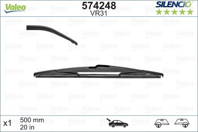 VAL-116570 Silecek Supurgesi Swf ( X1 ) ( Citroen   C5 01 ) 500mm