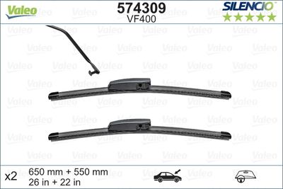 BCH 3397118957 Silecek Süpürgesi Ön Takim 650 / 550 Mm Scénic I